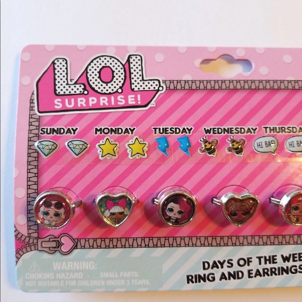 LOL SURPRISE DOLLS RINGS & EARRINGS - Picture 2 of 7